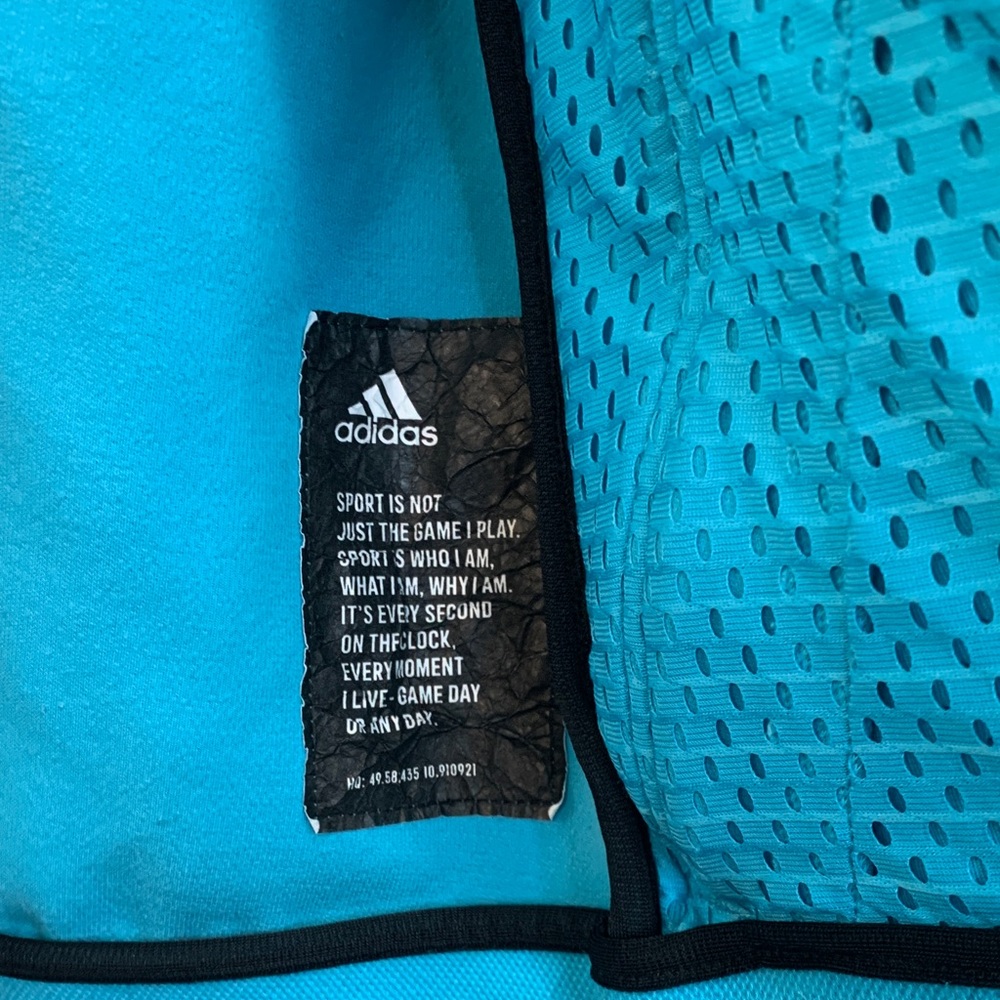 adidas Women's Turquoise Full-Zip Sweatshirt - Picture 8 of 8